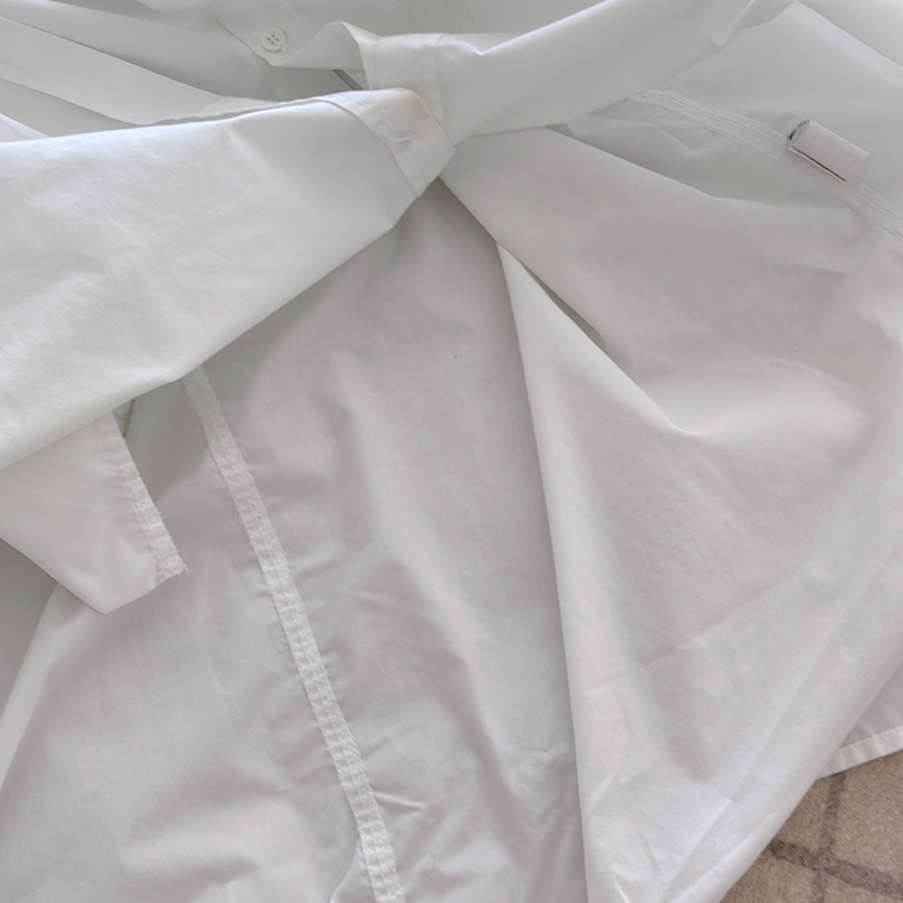 Yohji Yamamoto Oversized White Short-Sleeve Button-Down - Picture 10 of 11